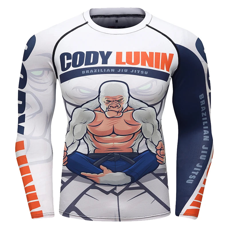 Vanilla Gorilla BJJ rash guard |  Long sleeve compression top for grappling