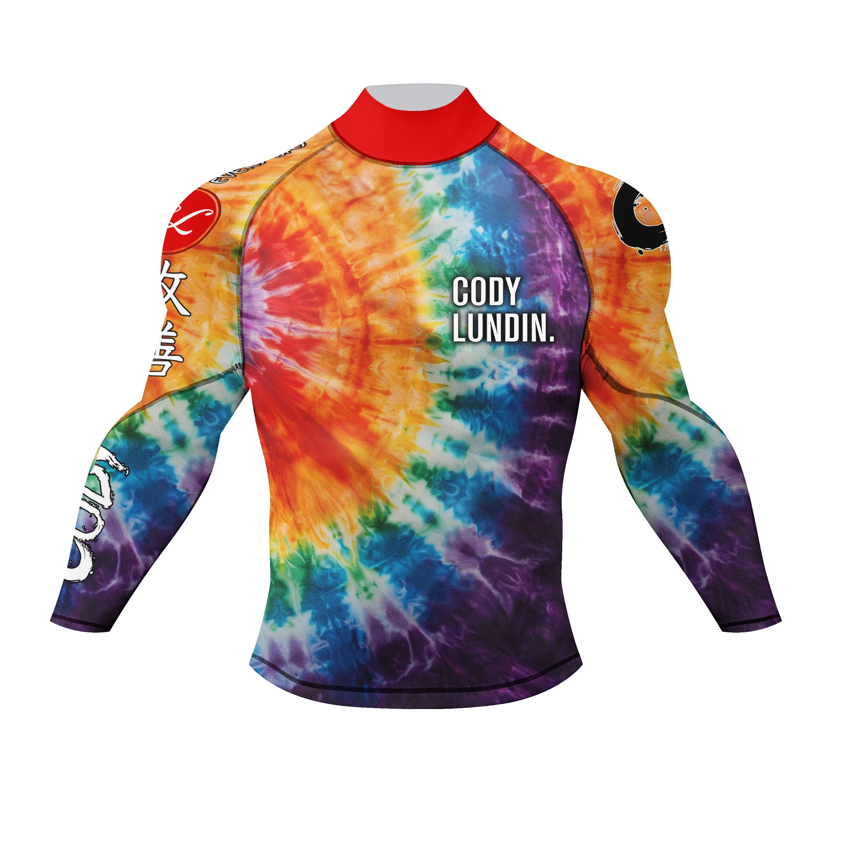 Rainbow BJJ rash guard | Long sleeve compression top for grappling