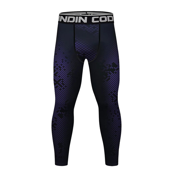 Purple Hex grappling spats | Performance compression pants - BJJ OUTLET