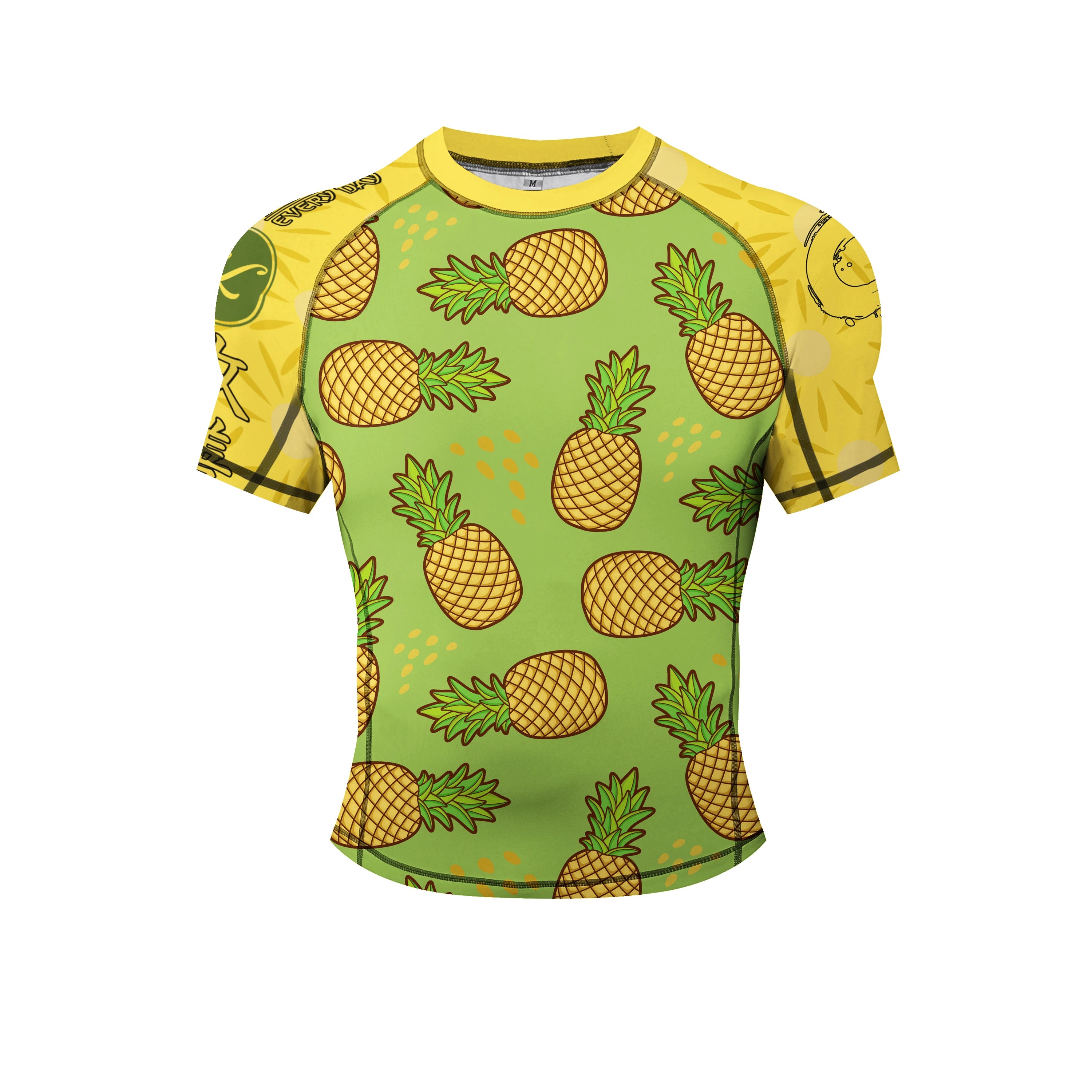 Pineapple BJJ rash guard | Short sleeve compression top