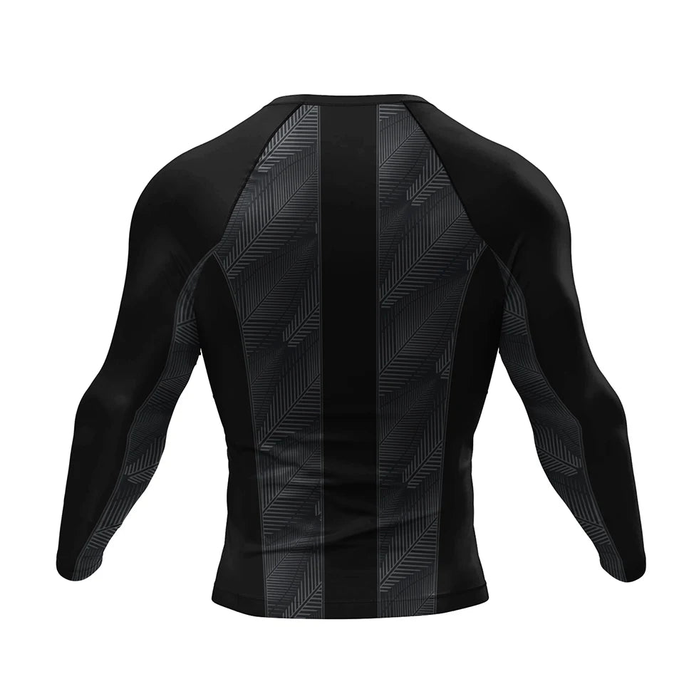 Black BJJ rash guard | Long sleeve compression top