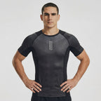 Obsidian Flow BJJ rash guard | Short sleeve compression top for BJJ, MMA & grappling - BJJ OUTLET