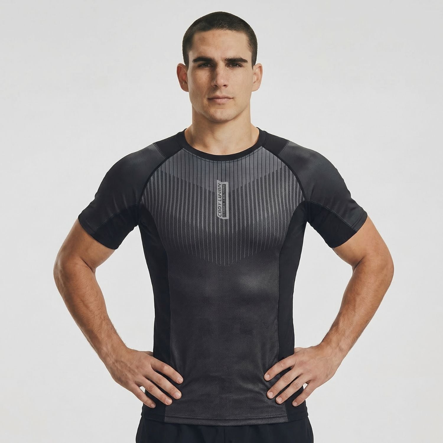 Obsidian Flow BJJ rash guard | Short sleeve compression top for BJJ, MMA & grappling - BJJ OUTLET