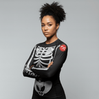 X - Ray women's BJJ rash guard | Long sleeve compression top for grappling - BJJ OUTLET