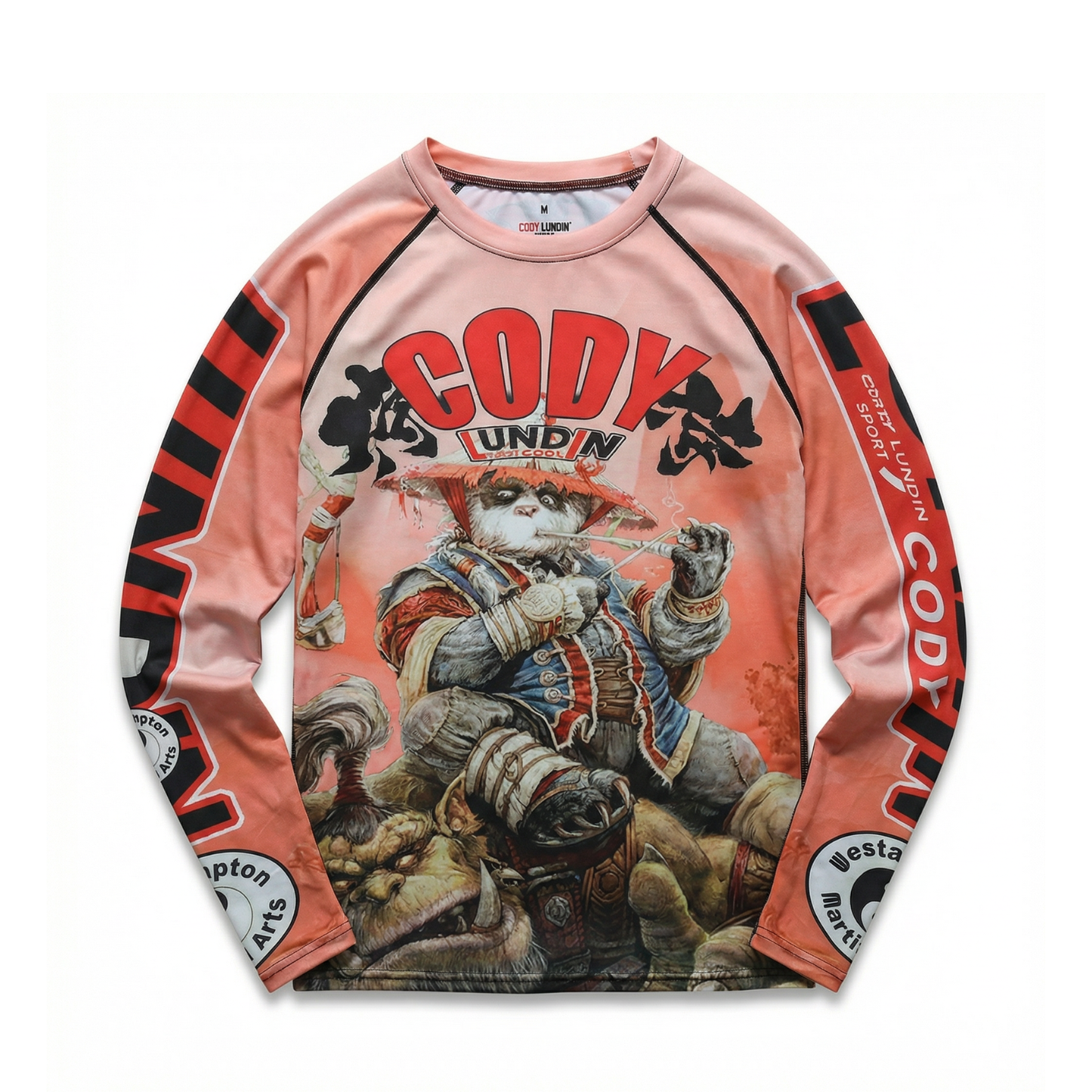 Apex Panda BJJ Rash Guard | Long Sleeve Compression Top For No-Gi Grappling