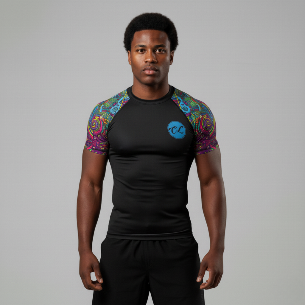 Aztec BJJ rash guard | Compression top for grappling and MMA
