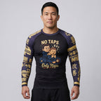 BJJ Rash Guard Long Sleeve - No Taps - No - Gi Jiu Jitsu & MMA Compression Top - BJJ OUTLET