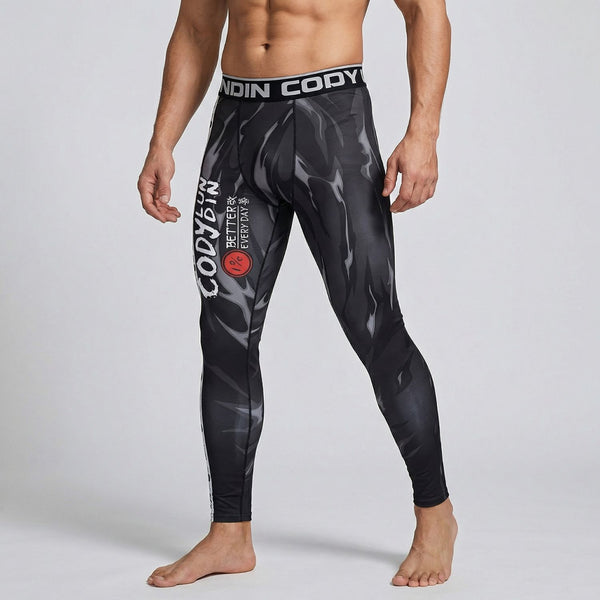 BJJ Spats - Always Injured Club - Men's No - Gi Jiu Jitsu & MMA Compression Grappling Tights - BJJ OUTLET