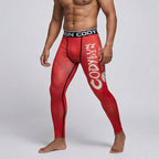 BJJ Spats - Crimson Red - Men's No - Gi Jiu Jitsu Compression Grappling Tights - BJJ OUTLET