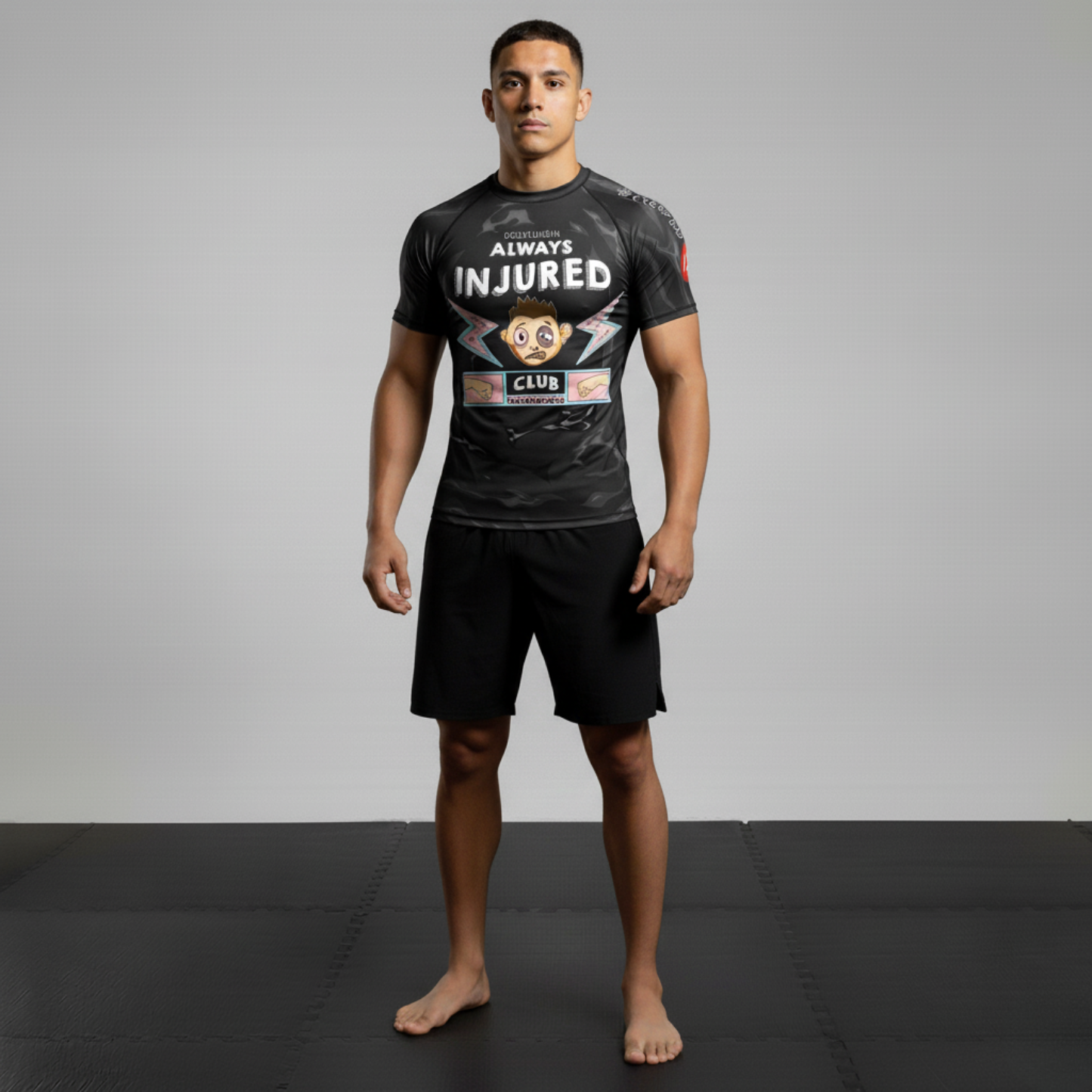 Always Injured Club BJJ rash guard | Compression top for grappling