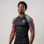 BJJ Rash Guard Long Sleeve - Aztec - No - Gi Jiu Jitsu & MMA Compression Top - BJJ OUTLET