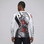 Samurai BJJ Rash Guard | Long Sleeve Compression Top For No - Gi Grappling - BJJ OUTLET