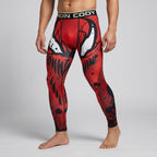BJJ Spats - Red Symbiote - Men's No - Gi Jiu Jitsu Compression Grappling Tights - BJJ OUTLET