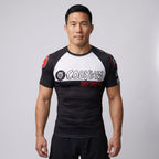 BJJ Rash Guard Short Sleeve - Hannya - No - Gi Jiu Jitsu & MMA Compression Top - BJJ OUTLET