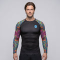 BJJ Rash Guard Long Sleeve - Aztec - No - Gi Jiu Jitsu Compression Top - BJJ OUTLET
