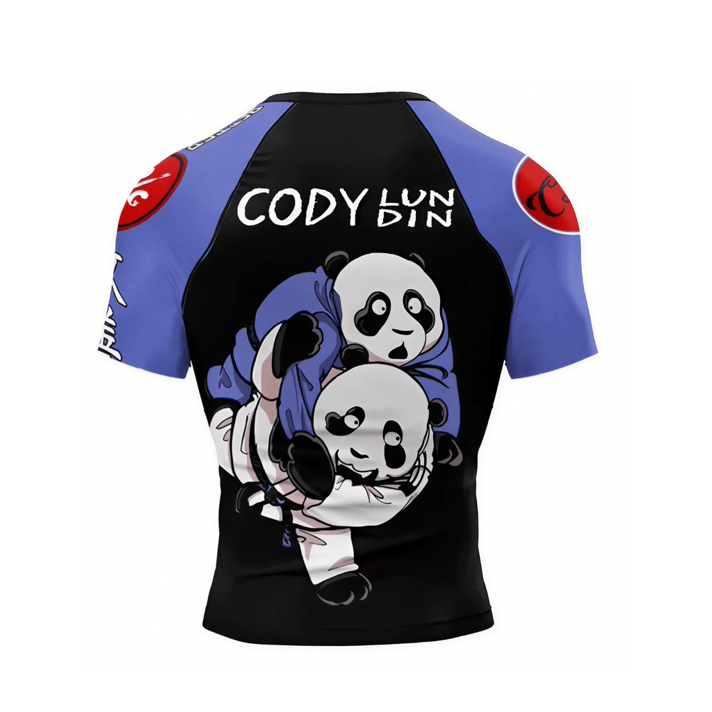 Hugging Panda BJJ rash guard | Short sleeve compression top for grappling - BJJ OUTLET