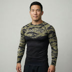 Camo BJJ rash guard men | Long sleeve compression top - BJJ OUTLET