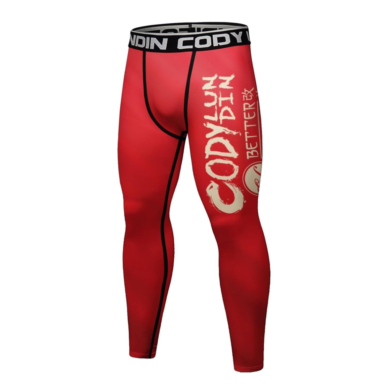 BJJ Spats Crimson Red | No - Gi Compression Tights for Men - BJJ OUTLET