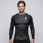 BJJ Rash Guard Long Sleeve - Black - Out - No - Gi Jiu Jitsu & MMA Compression Top - BJJ OUTLET