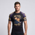 BJJ Rash Guard Short Sleeve - No Taps - No - Gi Jiu Jitsu & MMA Compression Top - BJJ OUTLET