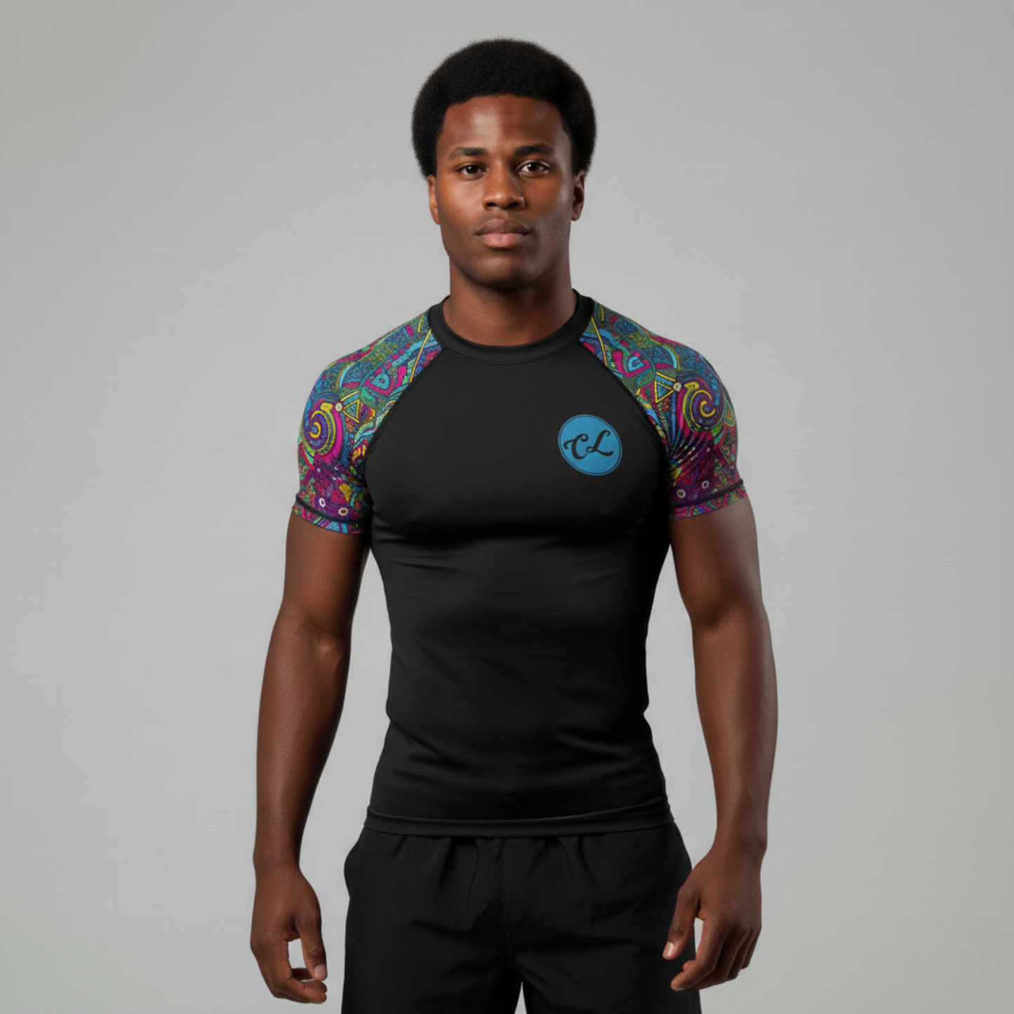 Aztec BJJ rash guard | Compression top for grappling and MMA