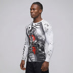 Samurai BJJ Rash Guard | Long Sleeve Compression Top For No - Gi Grappling - BJJ OUTLET