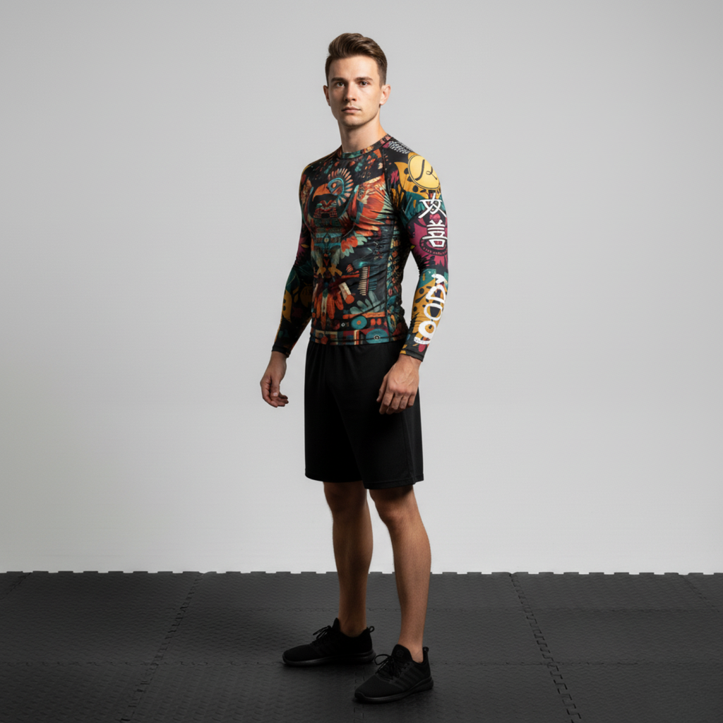 Maya BJJ rash guard men | Long sleeve compression top