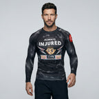 BJJ Rash Guard Long Sleeve - Always Injured Club - No - Gi Jiu Jitsu & MMA Compression Top - BJJ OUTLET