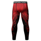 BJJ Spats - Red Symbiote - Men's No - Gi Jiu Jitsu Compression Grappling Tights - BJJ OUTLET