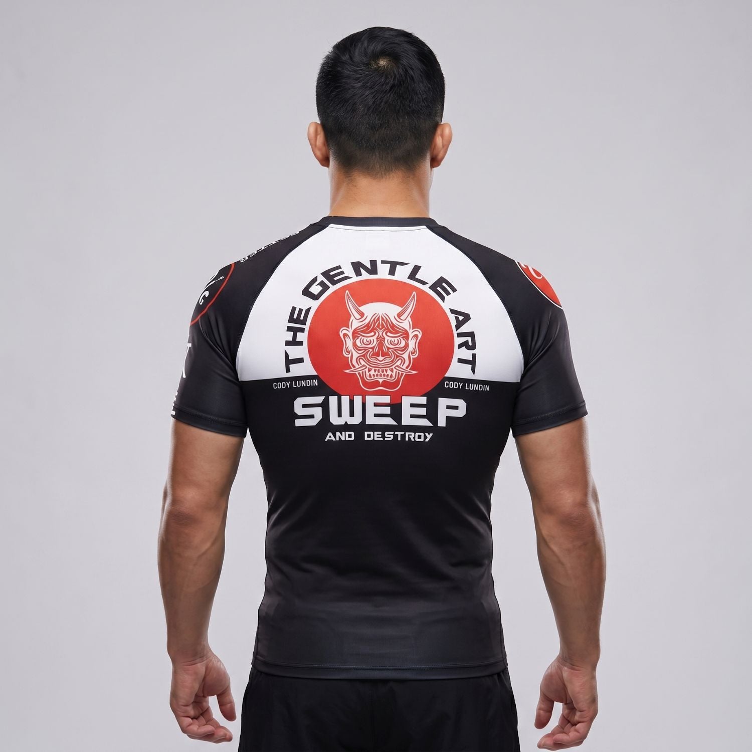 BJJ Rash Guard Short Sleeve - Hannya - No - Gi Jiu Jitsu & MMA Compression Top - BJJ OUTLET