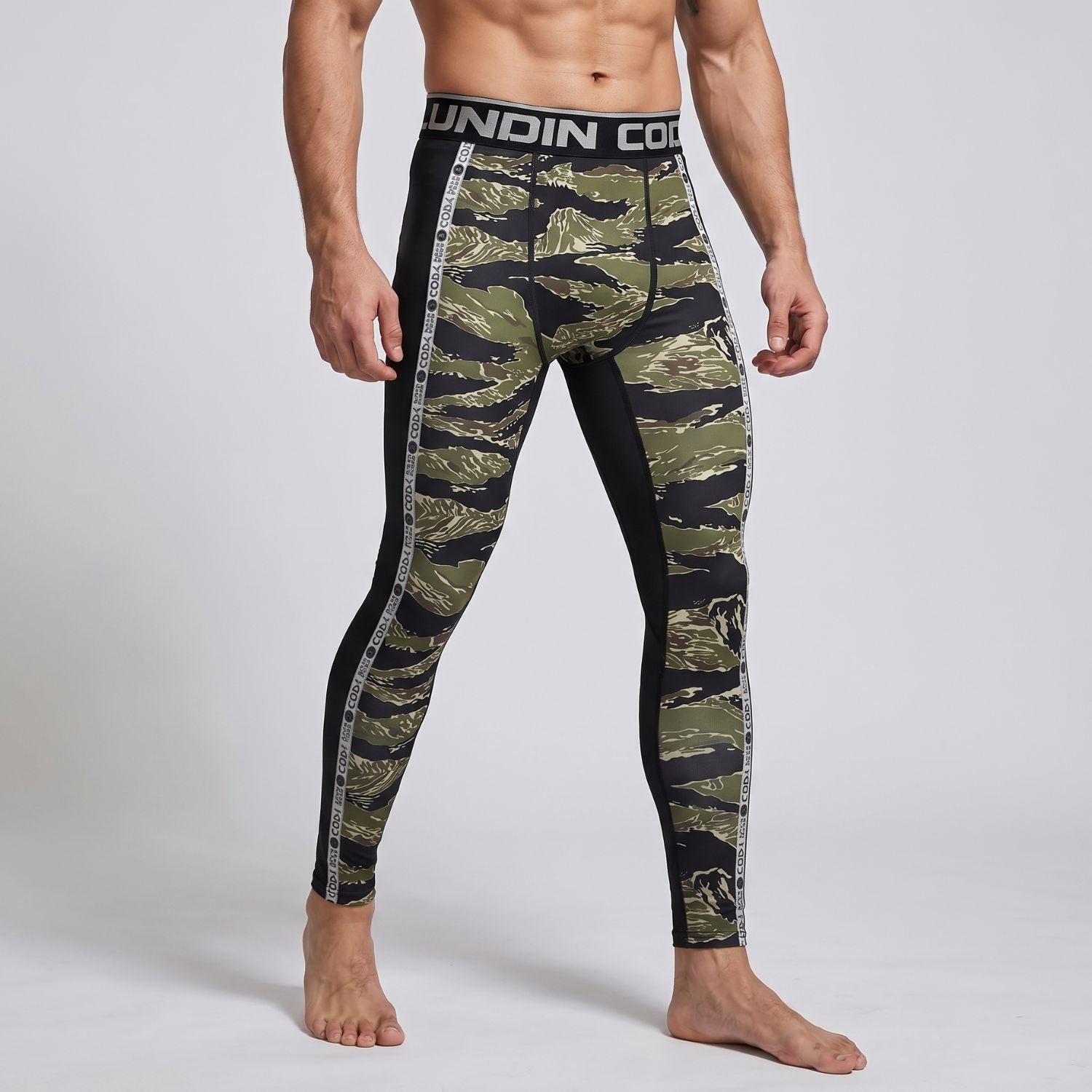 BJJ Spats - Camo - Men's No - Gi Jiu Jitsu Compression Grappling Tights - BJJ OUTLET