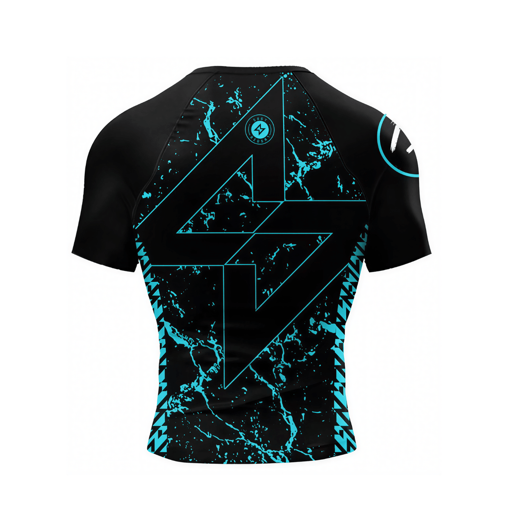 Neon BJJ rash guard | Short sleeve performance top - BJJ OUTLET