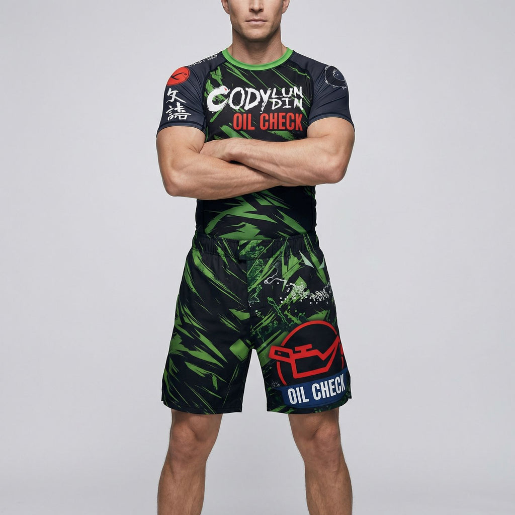BJJ Grappling Shorts - Oil Check - No - Gi Jiu Jitsu & MMA - BJJ OUTLET