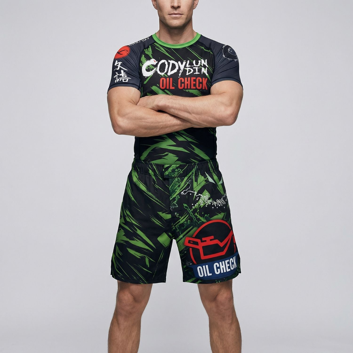 BJJ Grappling Shorts - Oil Check - No - Gi Jiu Jitsu & MMA - BJJ OUTLET