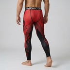 BJJ Spats - Red Symbiote - Men's No - Gi Jiu Jitsu Compression Grappling Tights - BJJ OUTLET