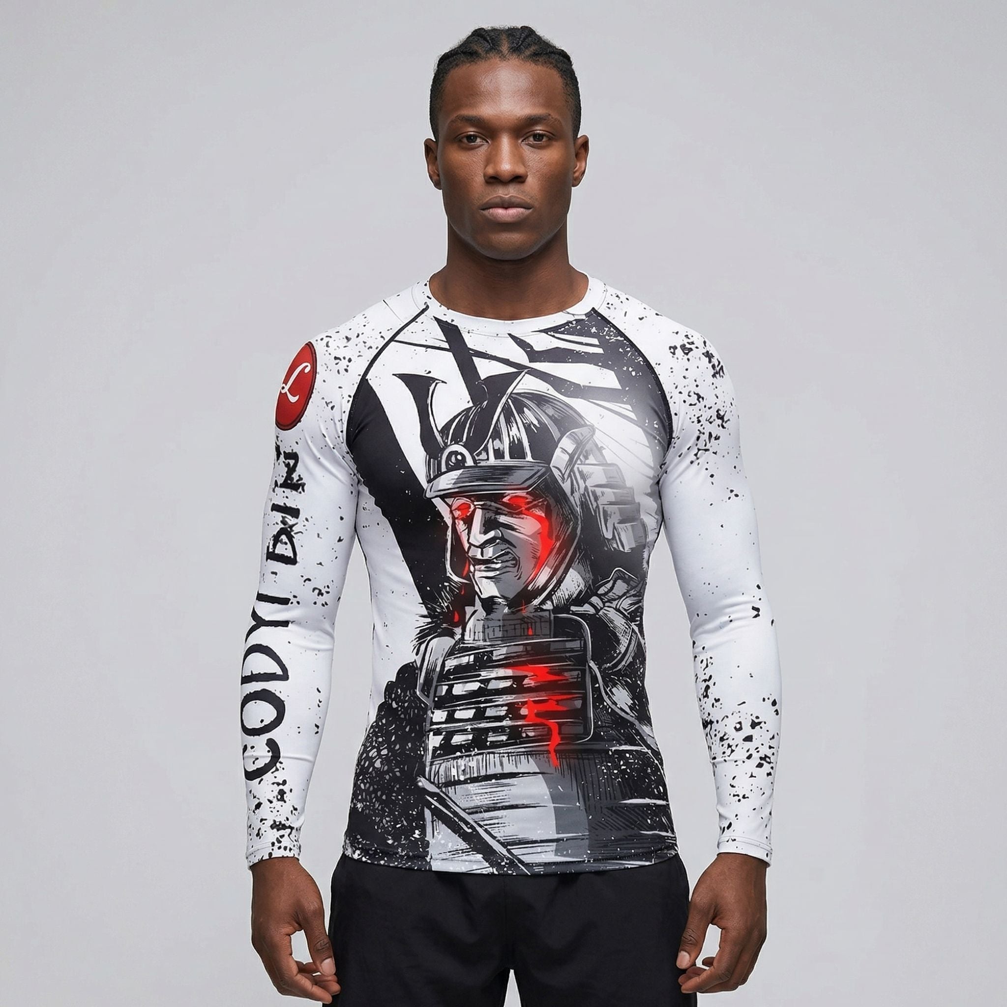 Samurai BJJ Rash Guard | Long Sleeve Compression Top For No - Gi Grappling - BJJ OUTLET
