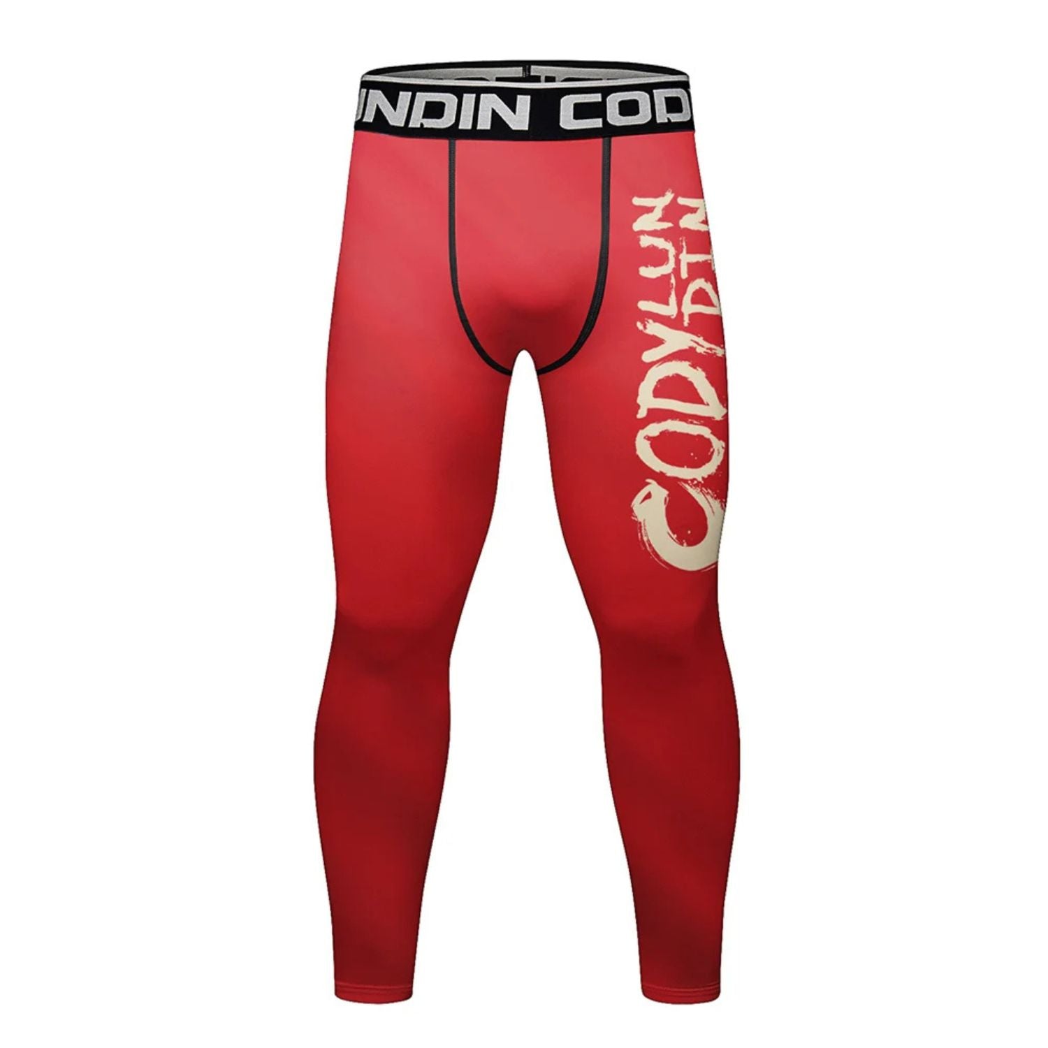 BJJ Spats Crimson Red | No - Gi Compression Tights for Men - BJJ OUTLET