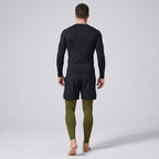 BJJ Spats - Army Green - Men's No - Gi Jiu Jitsu Compression Grappling Tights - BJJ OUTLET
