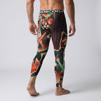 BJJ Spats - Laser Cats - Men's No - Gi Jiu Jitsu Compression Grappling Tights - BJJ OUTLET