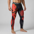 BJJ Spats - Red Kraken - Men's No - Gi Jiu Jitsu Compression Grappling Tights - BJJ OUTLET