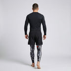BJJ Spats - Always Injured Club - Men's No - Gi Jiu Jitsu & MMA Compression Grappling Tights - BJJ OUTLET
