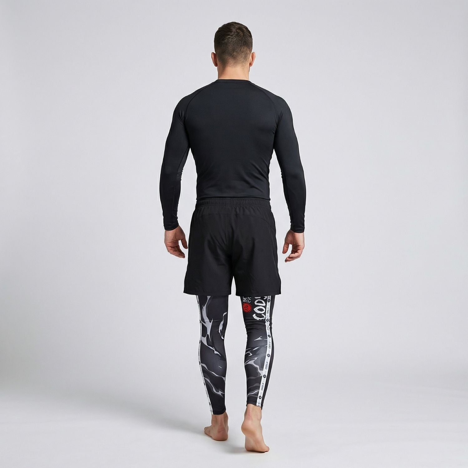 BJJ Spats - Always Injured Club - Men's No - Gi Jiu Jitsu & MMA Compression Grappling Tights - BJJ OUTLET