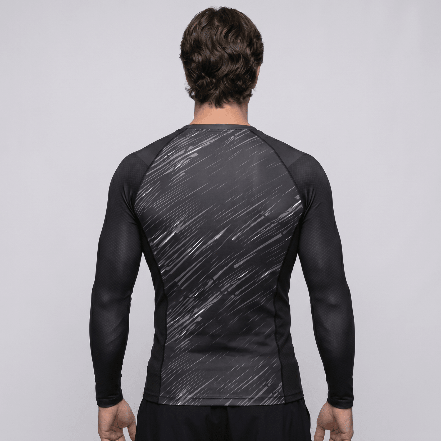 BJJ Rash Guard Long Sleeve - Black - Out - No - Gi Jiu Jitsu & MMA Compression Top - BJJ OUTLET