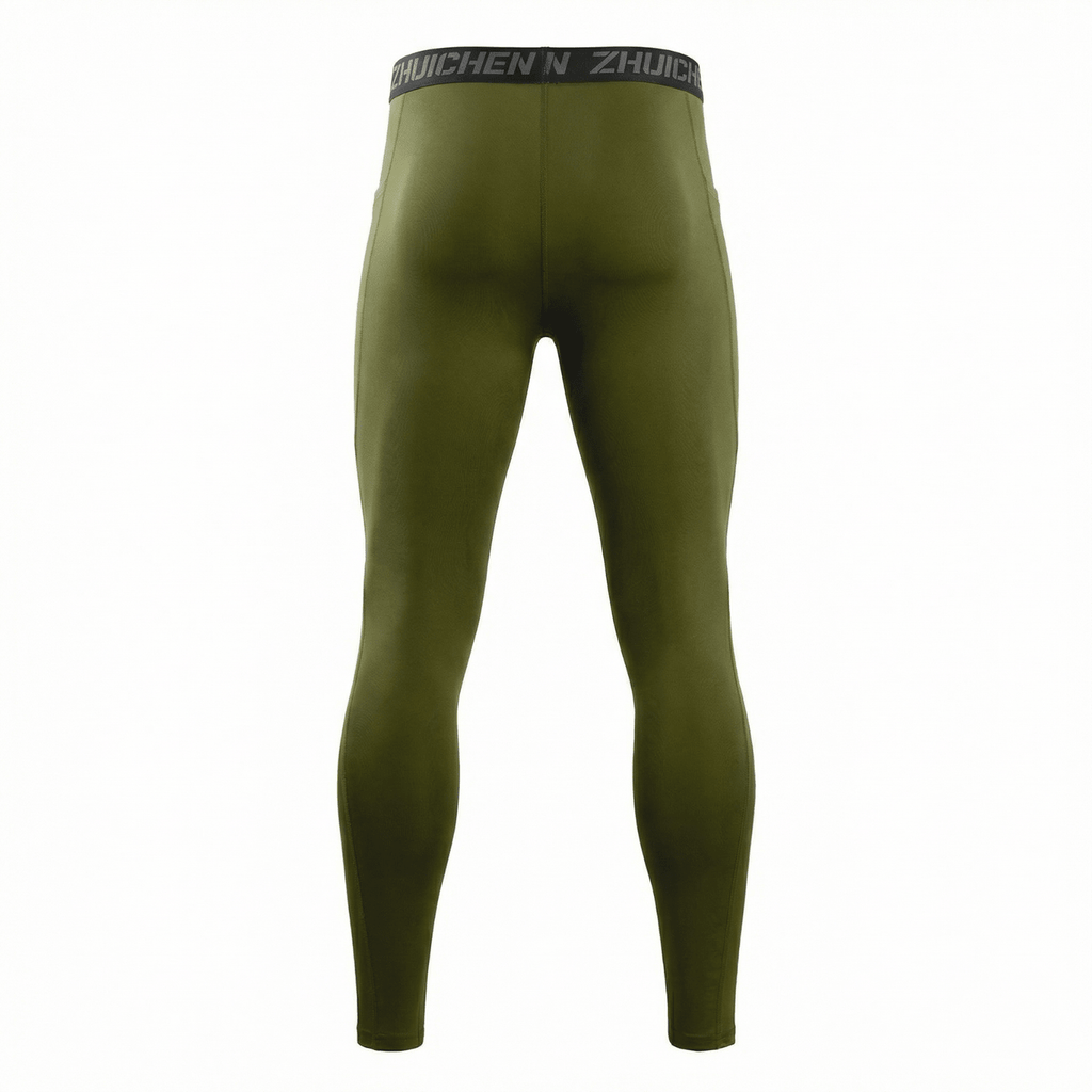 BJJ Spats - Army Green - Men's No - Gi Jiu Jitsu Compression Grappling Tights - BJJ OUTLET