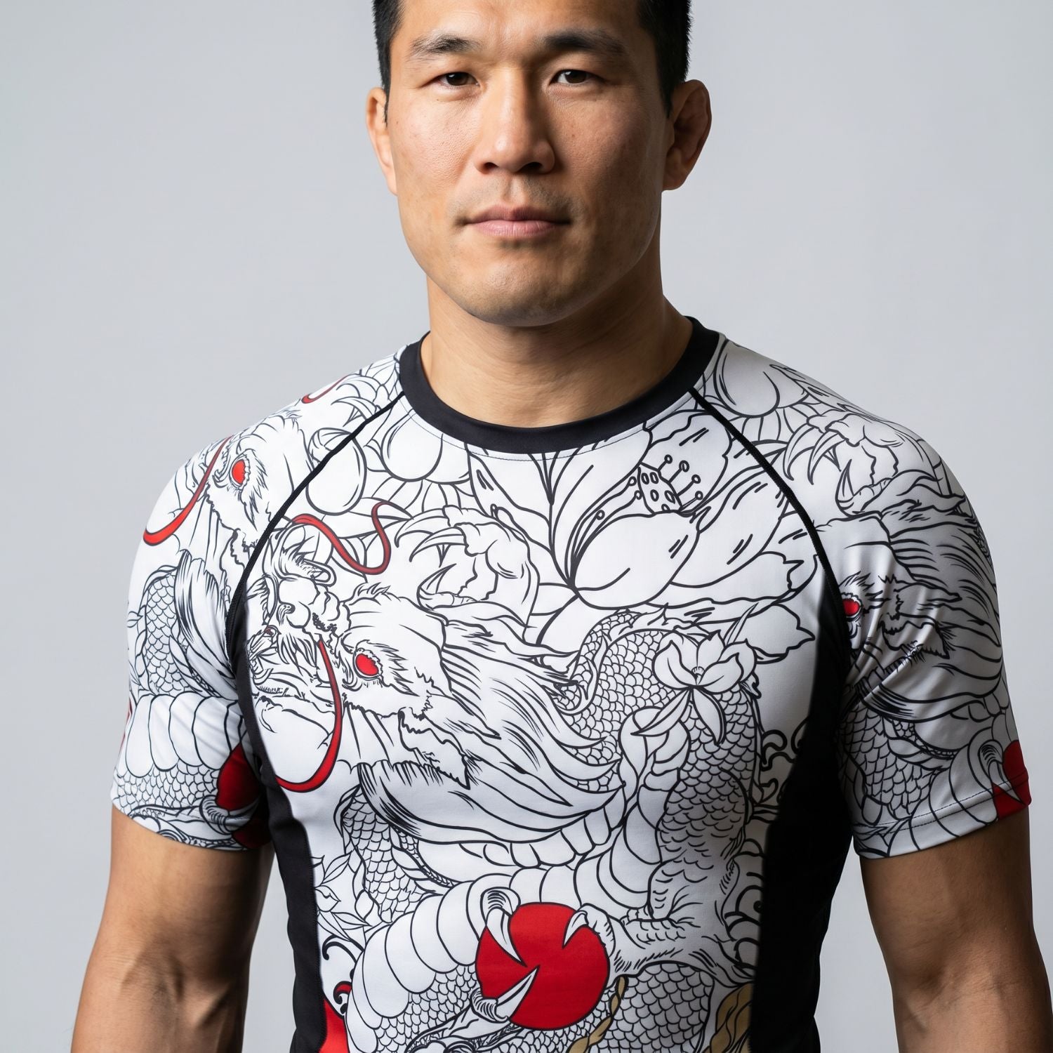 BJJ Rash Guard Short Sleeve - Irezumi - No - Gi Jiu Jitsu & MMA Compression Top - BJJ OUTLET