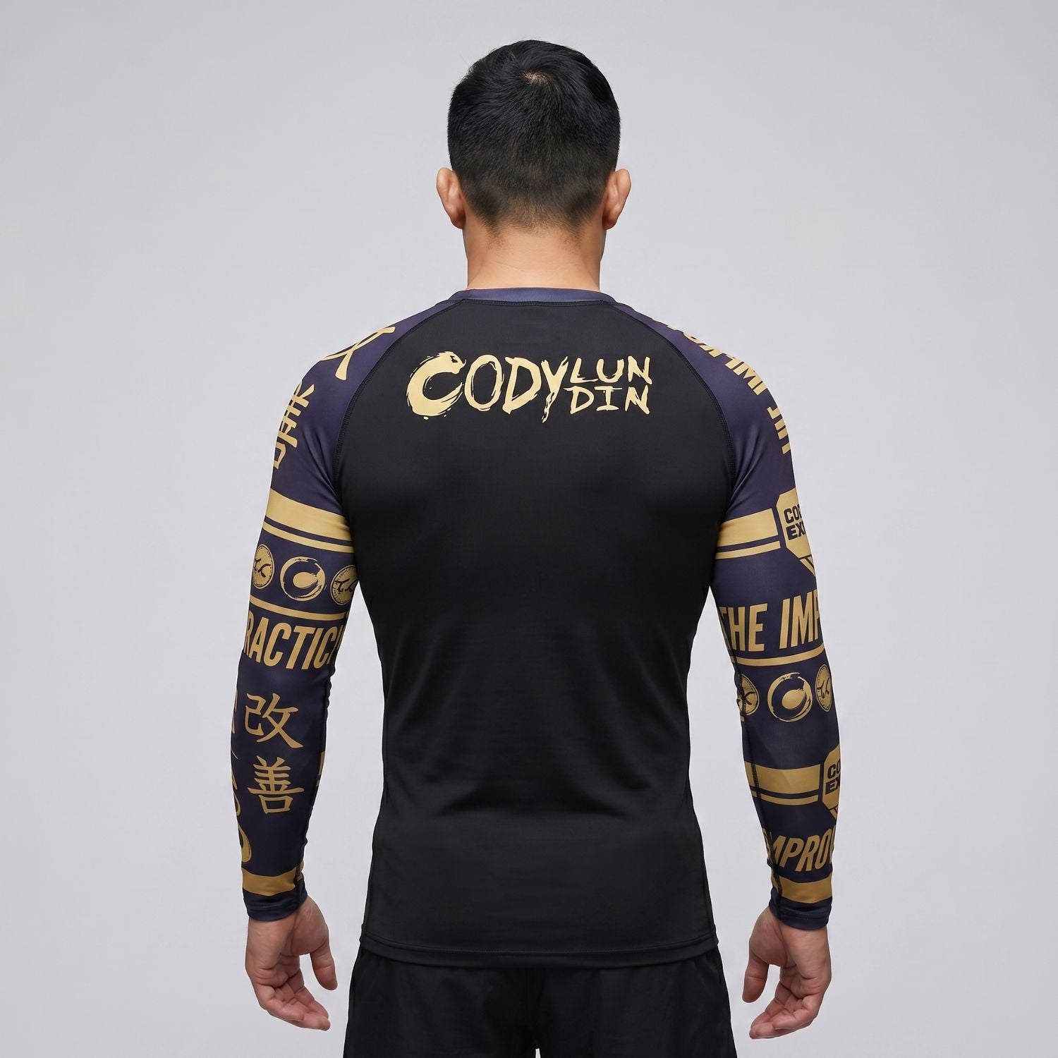 BJJ Rash Guard Long Sleeve - No Taps - No - Gi Jiu Jitsu & MMA Compression Top - BJJ OUTLET