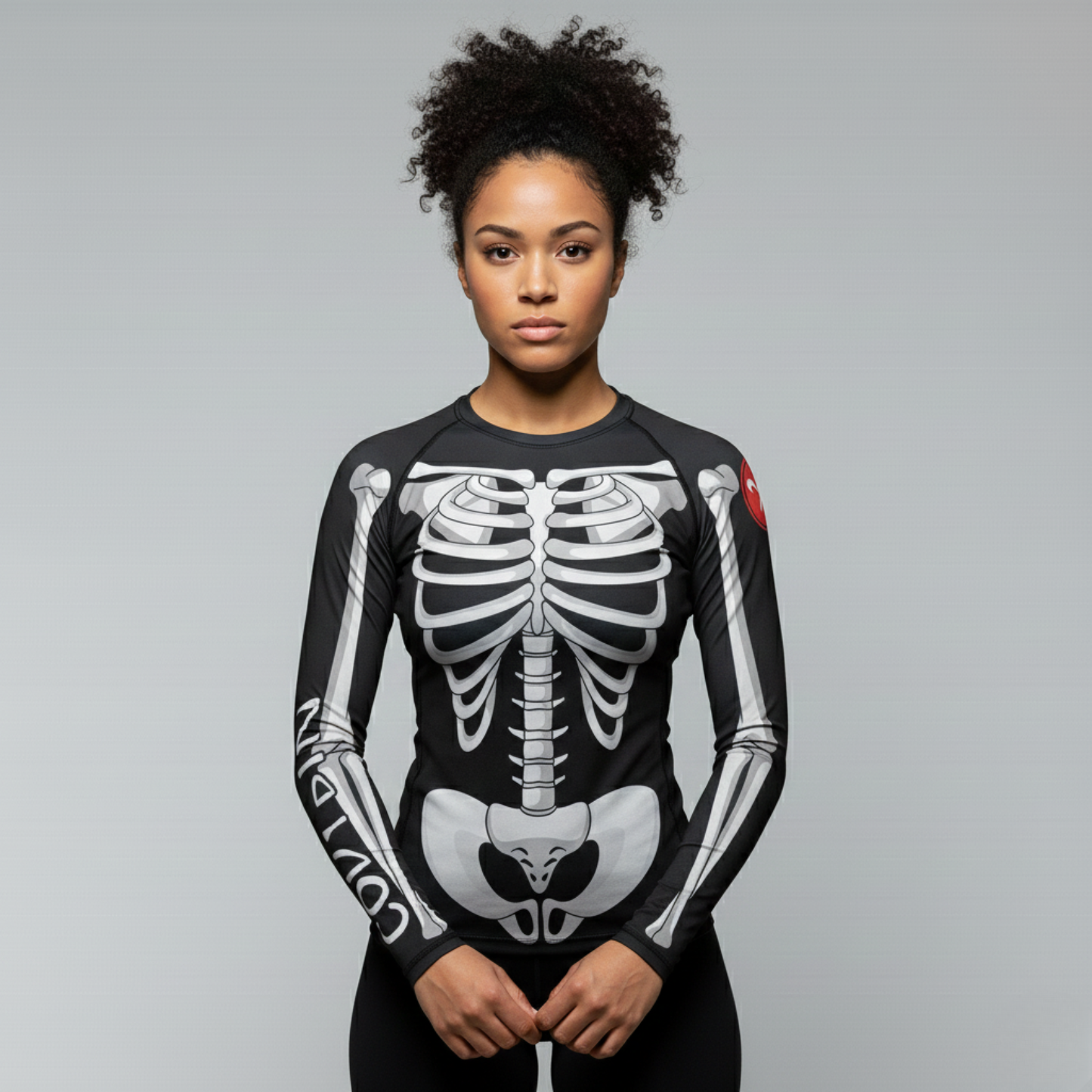 X-Ray women's BJJ rash guard | Long sleeve compression top for grappling