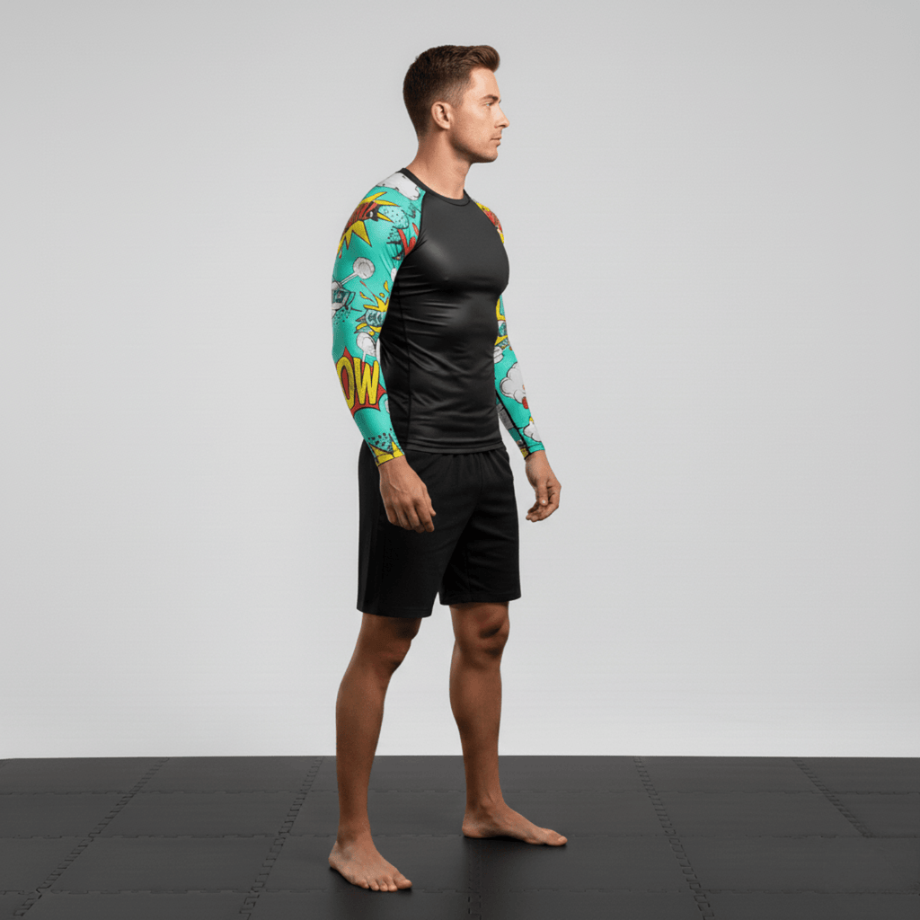 Ka - Pow BJJ rash guard | Long sleeve compression top - BJJ OUTLET