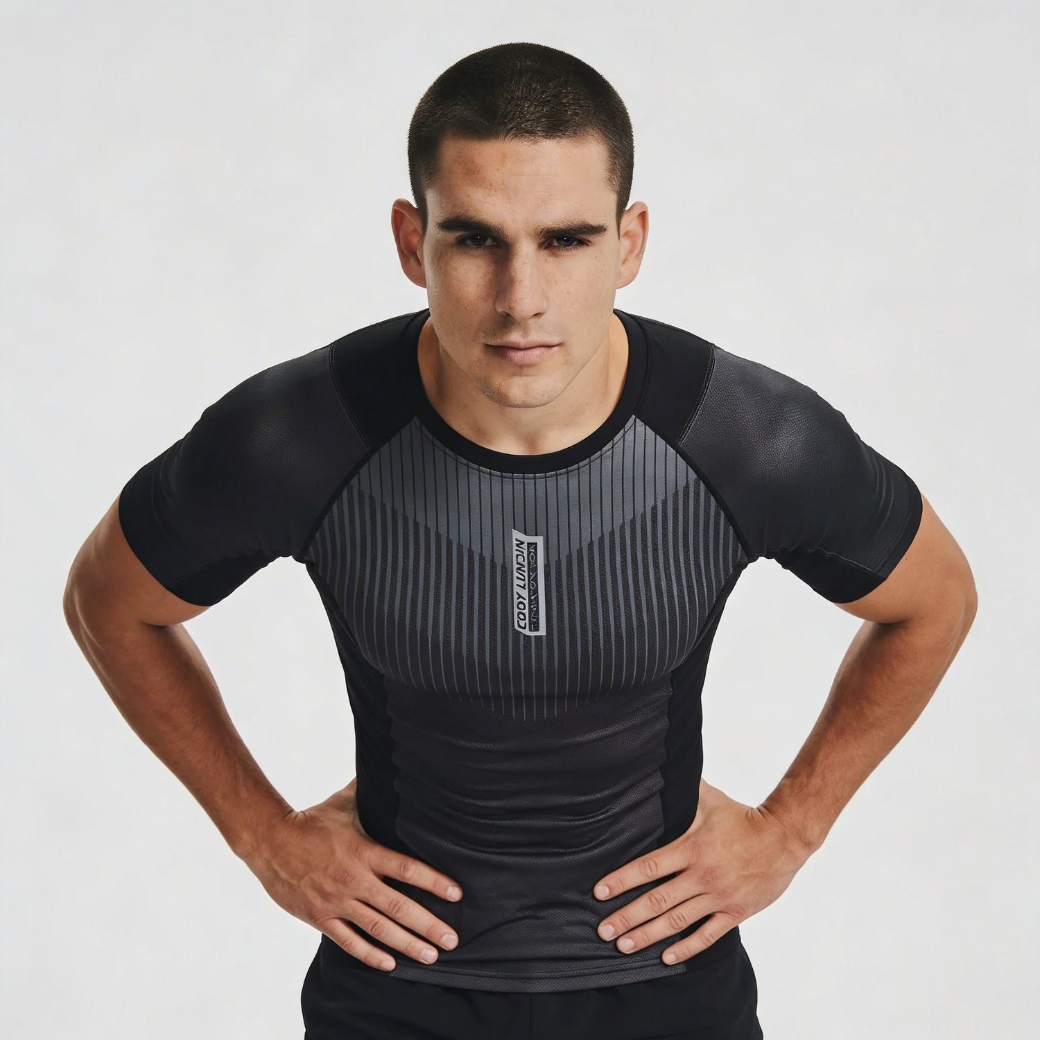 Obsidian Flow BJJ rash guard | Short sleeve compression top for BJJ, MMA & grappling - BJJ OUTLET