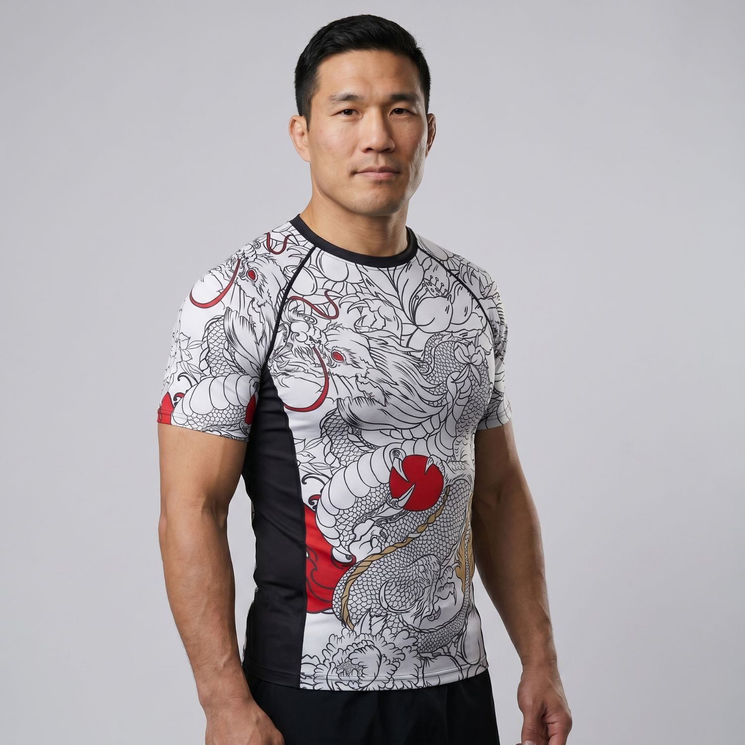 BJJ Rash Guard Short Sleeve - Irezumi - No - Gi Jiu Jitsu & MMA Compression Top - BJJ OUTLET